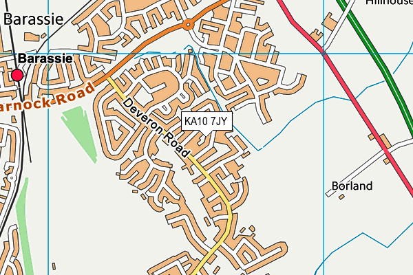 KA10 7JY map - OS VectorMap District (Ordnance Survey)