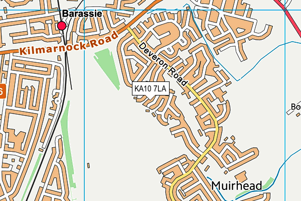 KA10 7LA map - OS VectorMap District (Ordnance Survey)