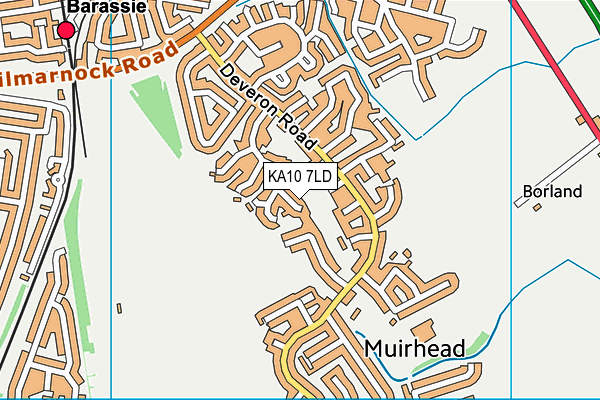 KA10 7LD map - OS VectorMap District (Ordnance Survey)