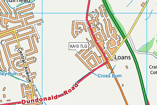 KA10 7LG map - OS VectorMap District (Ordnance Survey)