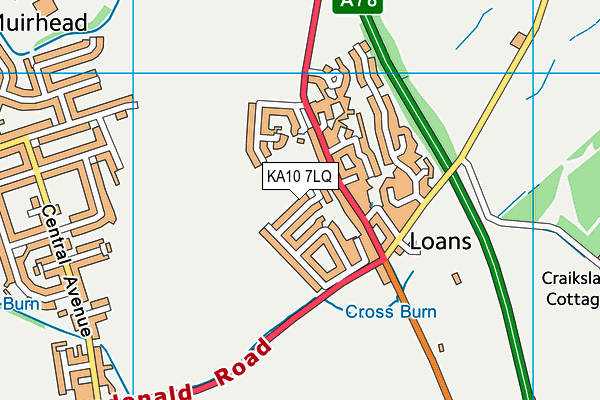 KA10 7LQ map - OS VectorMap District (Ordnance Survey)