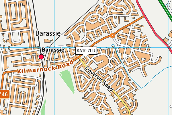KA10 7LU map - OS VectorMap District (Ordnance Survey)