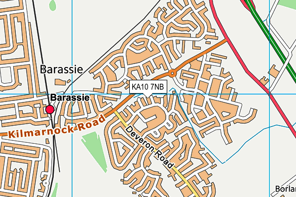 KA10 7NB map - OS VectorMap District (Ordnance Survey)