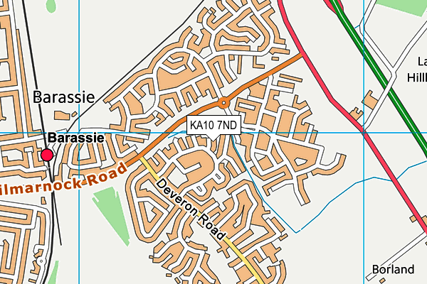 KA10 7ND map - OS VectorMap District (Ordnance Survey)