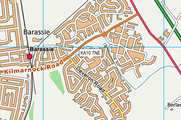KA10 7NE map - OS VectorMap District (Ordnance Survey)