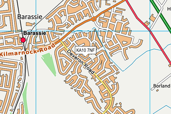 KA10 7NF map - OS VectorMap District (Ordnance Survey)