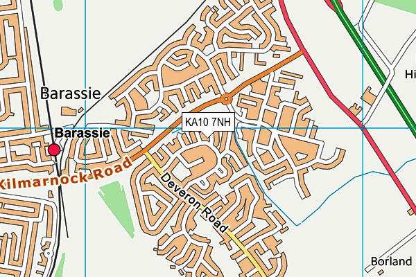 KA10 7NH map - OS VectorMap District (Ordnance Survey)
