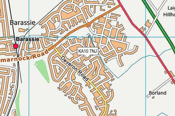 KA10 7NJ map - OS VectorMap District (Ordnance Survey)