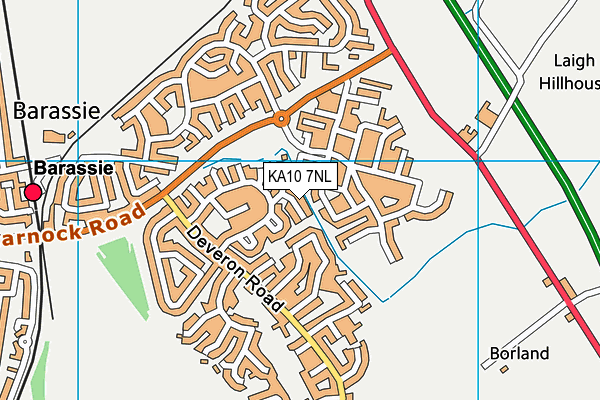 KA10 7NL map - OS VectorMap District (Ordnance Survey)