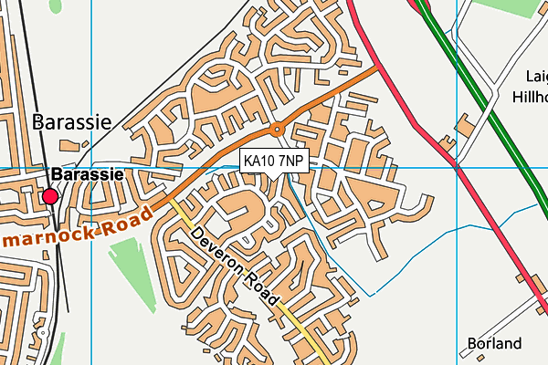 KA10 7NP map - OS VectorMap District (Ordnance Survey)