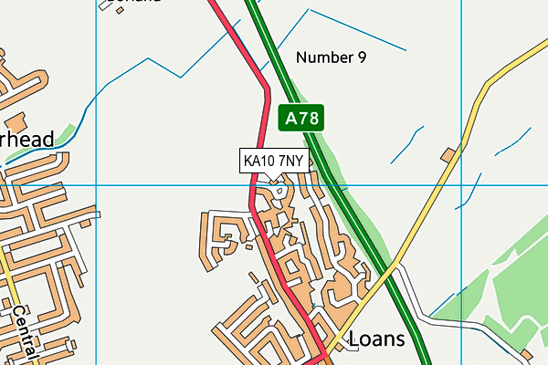 KA10 7NY map - OS VectorMap District (Ordnance Survey)