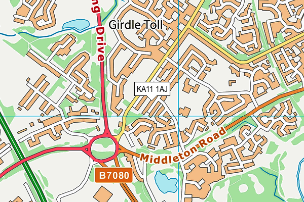 KA11 1AJ map - OS VectorMap District (Ordnance Survey)