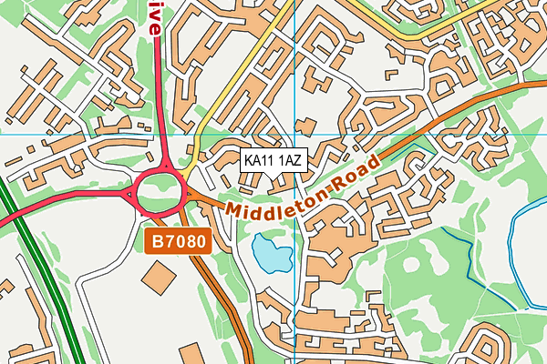 KA11 1AZ map - OS VectorMap District (Ordnance Survey)