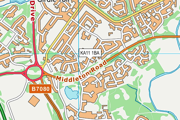 KA11 1BA map - OS VectorMap District (Ordnance Survey)