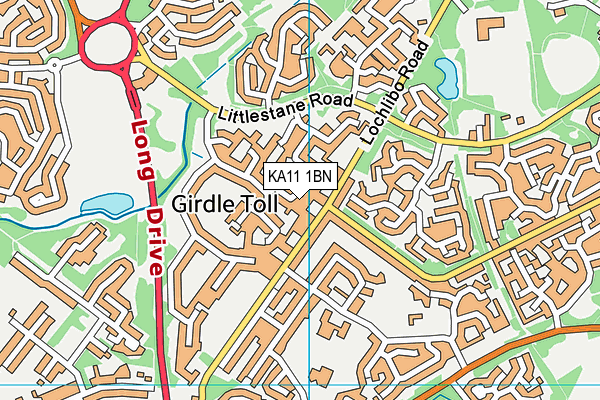 KA11 1BN map - OS VectorMap District (Ordnance Survey)