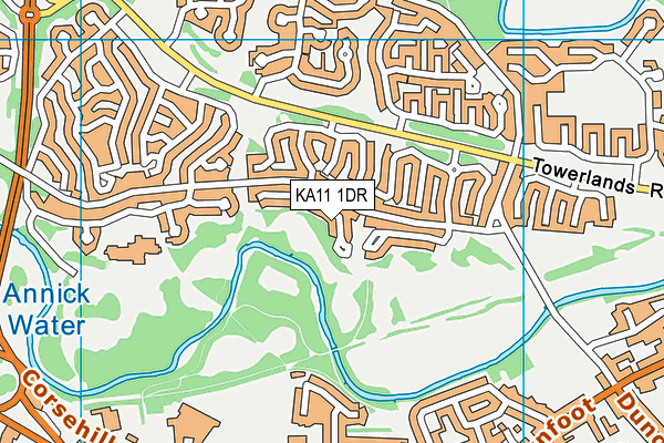 KA11 1DR map - OS VectorMap District (Ordnance Survey)