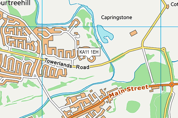 KA11 1EH map - OS VectorMap District (Ordnance Survey)