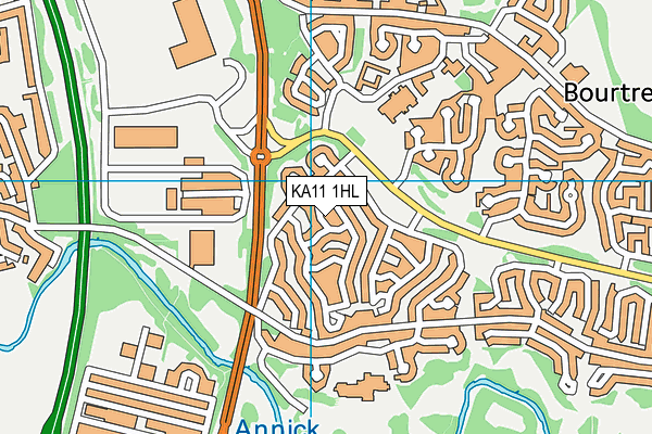 KA11 1HL map - OS VectorMap District (Ordnance Survey)