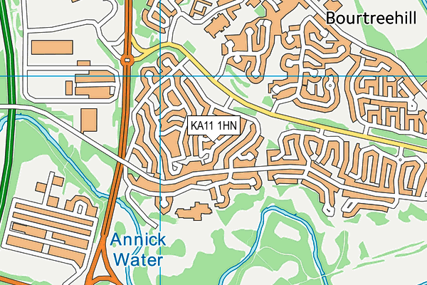 KA11 1HN map - OS VectorMap District (Ordnance Survey)
