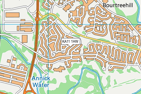 KA11 1HW map - OS VectorMap District (Ordnance Survey)