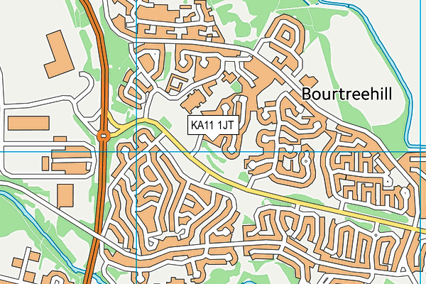 KA11 1JT map - OS VectorMap District (Ordnance Survey)