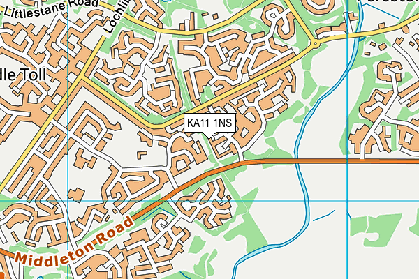KA11 1NS map - OS VectorMap District (Ordnance Survey)