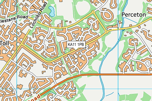 KA11 1PB map - OS VectorMap District (Ordnance Survey)