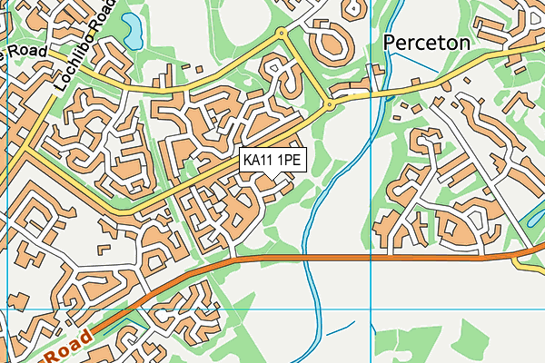 KA11 1PE map - OS VectorMap District (Ordnance Survey)