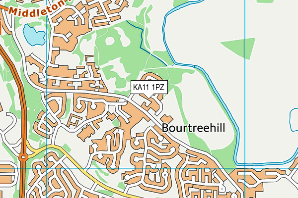 KA11 1PZ map - OS VectorMap District (Ordnance Survey)