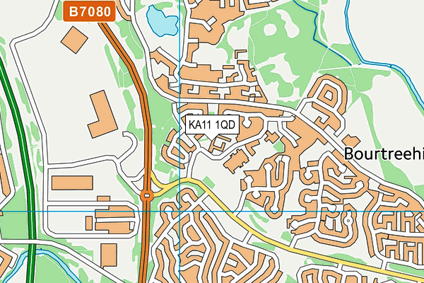 KA11 1QD map - OS VectorMap District (Ordnance Survey)