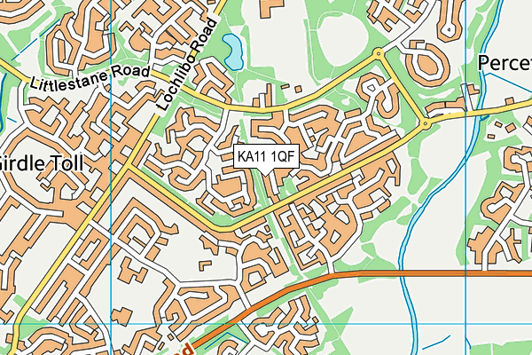 KA11 1QF map - OS VectorMap District (Ordnance Survey)
