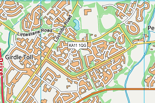 KA11 1QG map - OS VectorMap District (Ordnance Survey)