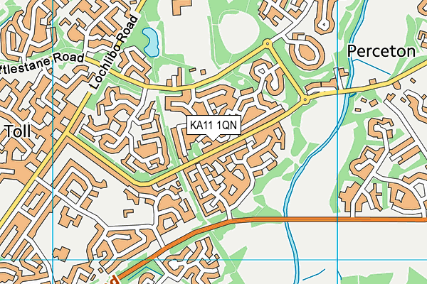 KA11 1QN map - OS VectorMap District (Ordnance Survey)