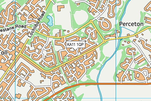 KA11 1QP map - OS VectorMap District (Ordnance Survey)
