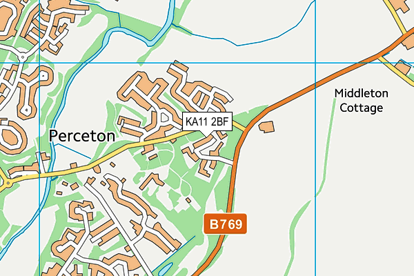 KA11 2BF map - OS VectorMap District (Ordnance Survey)
