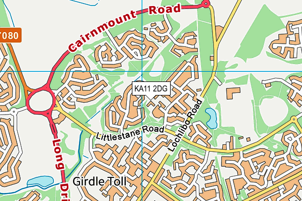 KA11 2DG map - OS VectorMap District (Ordnance Survey)