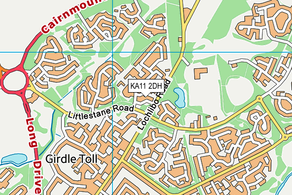 KA11 2DH map - OS VectorMap District (Ordnance Survey)