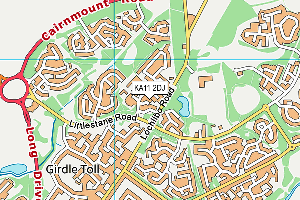 KA11 2DJ map - OS VectorMap District (Ordnance Survey)