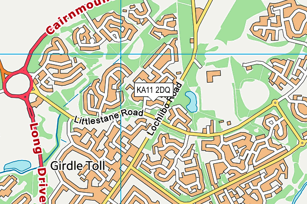 KA11 2DQ map - OS VectorMap District (Ordnance Survey)