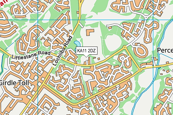 KA11 2DZ map - OS VectorMap District (Ordnance Survey)