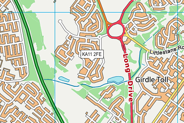 KA11 2FE map - OS VectorMap District (Ordnance Survey)