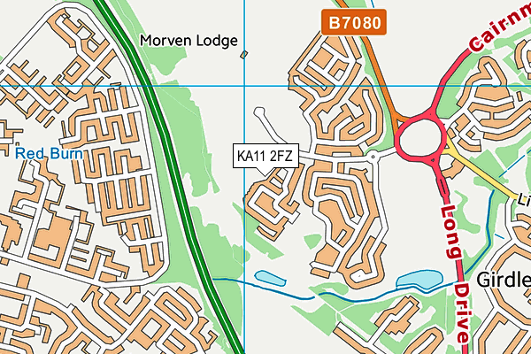 KA11 2FZ map - OS VectorMap District (Ordnance Survey)