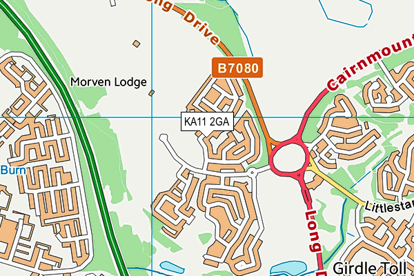 KA11 2GA map - OS VectorMap District (Ordnance Survey)