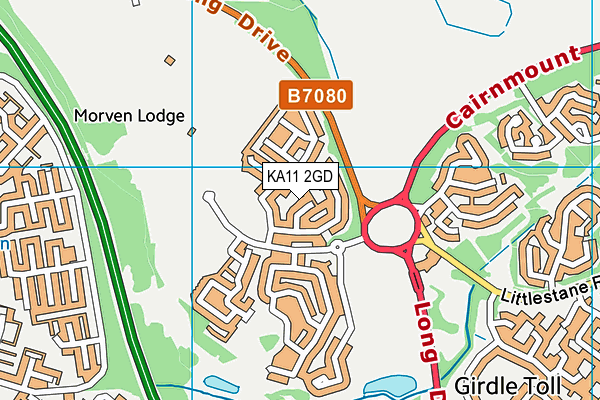 KA11 2GD map - OS VectorMap District (Ordnance Survey)