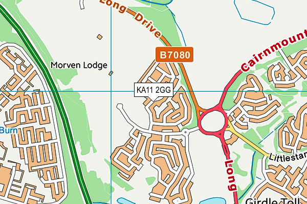 KA11 2GG map - OS VectorMap District (Ordnance Survey)