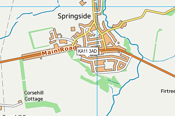 KA11 3AD map - OS VectorMap District (Ordnance Survey)