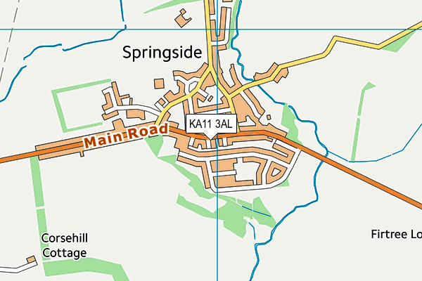 KA11 3AL map - OS VectorMap District (Ordnance Survey)