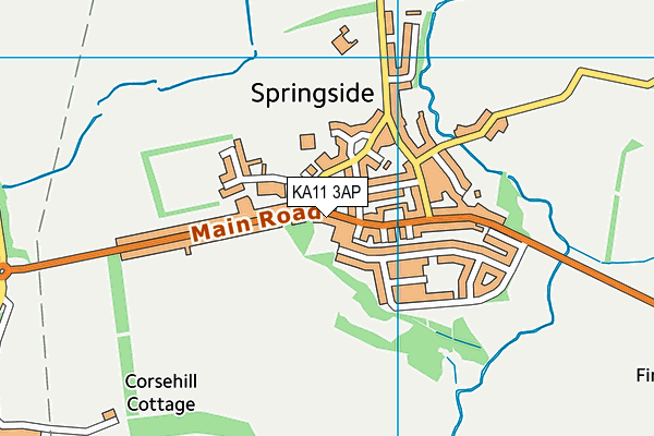 KA11 3AP map - OS VectorMap District (Ordnance Survey)