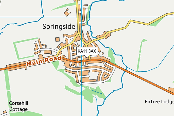 KA11 3AX map - OS VectorMap District (Ordnance Survey)