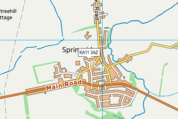 KA11 3AZ map - OS VectorMap District (Ordnance Survey)